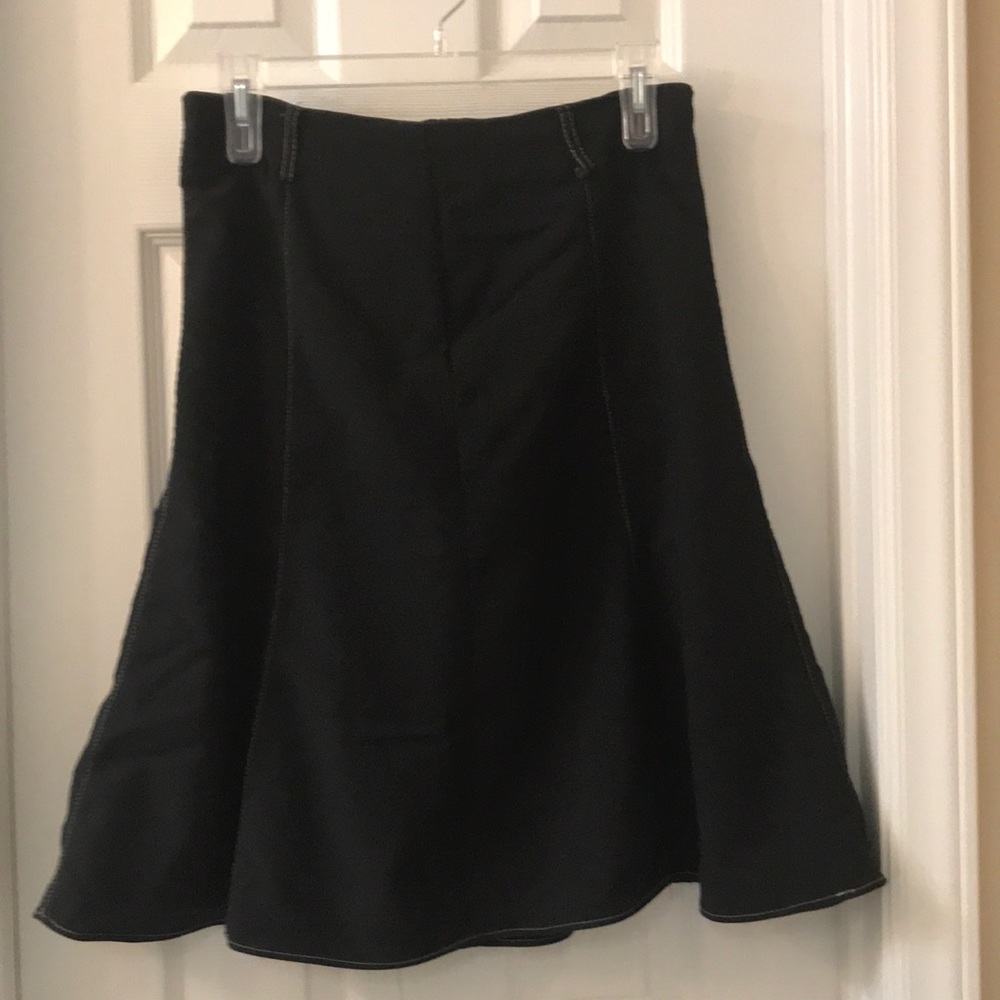 Black flared skirt